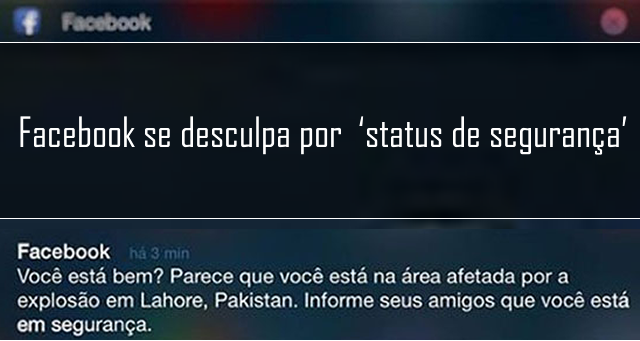 Facebook se desculpa por status de segurança