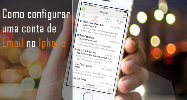 Como configurar uma conta de Email no Iphone