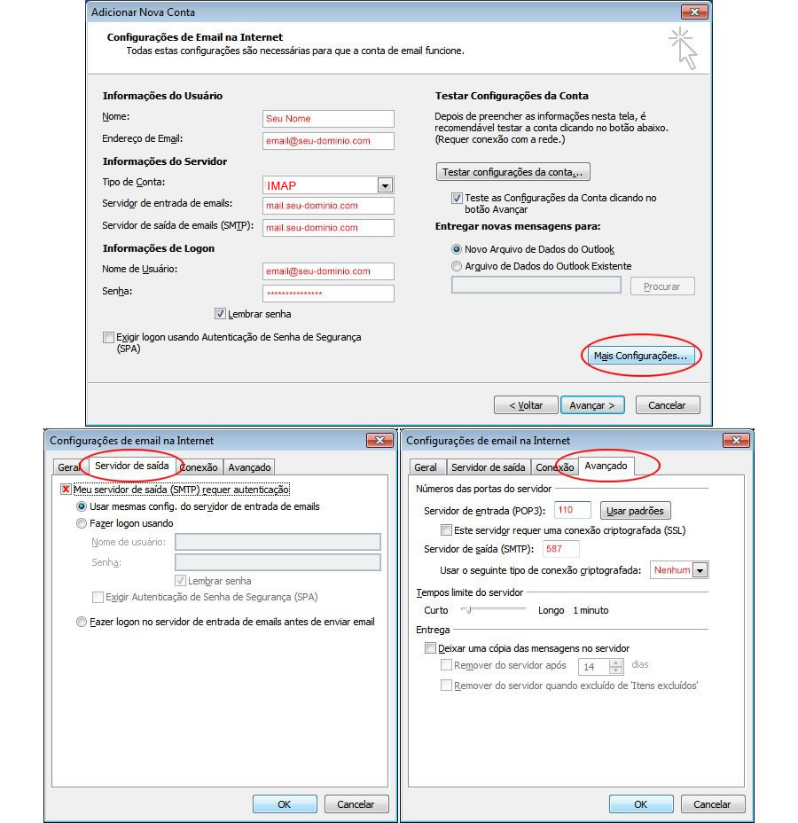 Configurar seu e-mail Profissional no Outlook 2013