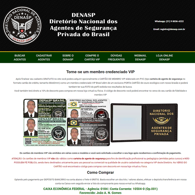 Diretório Nacional dos Agentes de Segurança Privada do Brasil